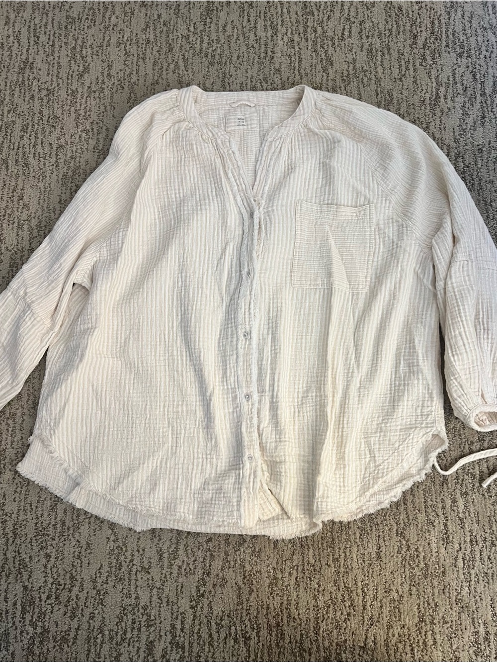 aerie Light Cream 100% Cotton Two-Piece Set - Picture 8 of 15